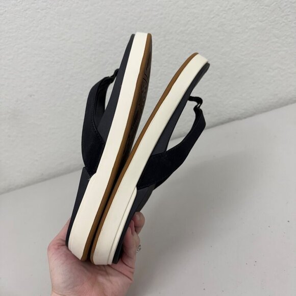 Olukai Nua Pio Black Platform Flip Flop Thong Sandals Shoes 20445-4040 Womens 10 - Picture 6 of 8